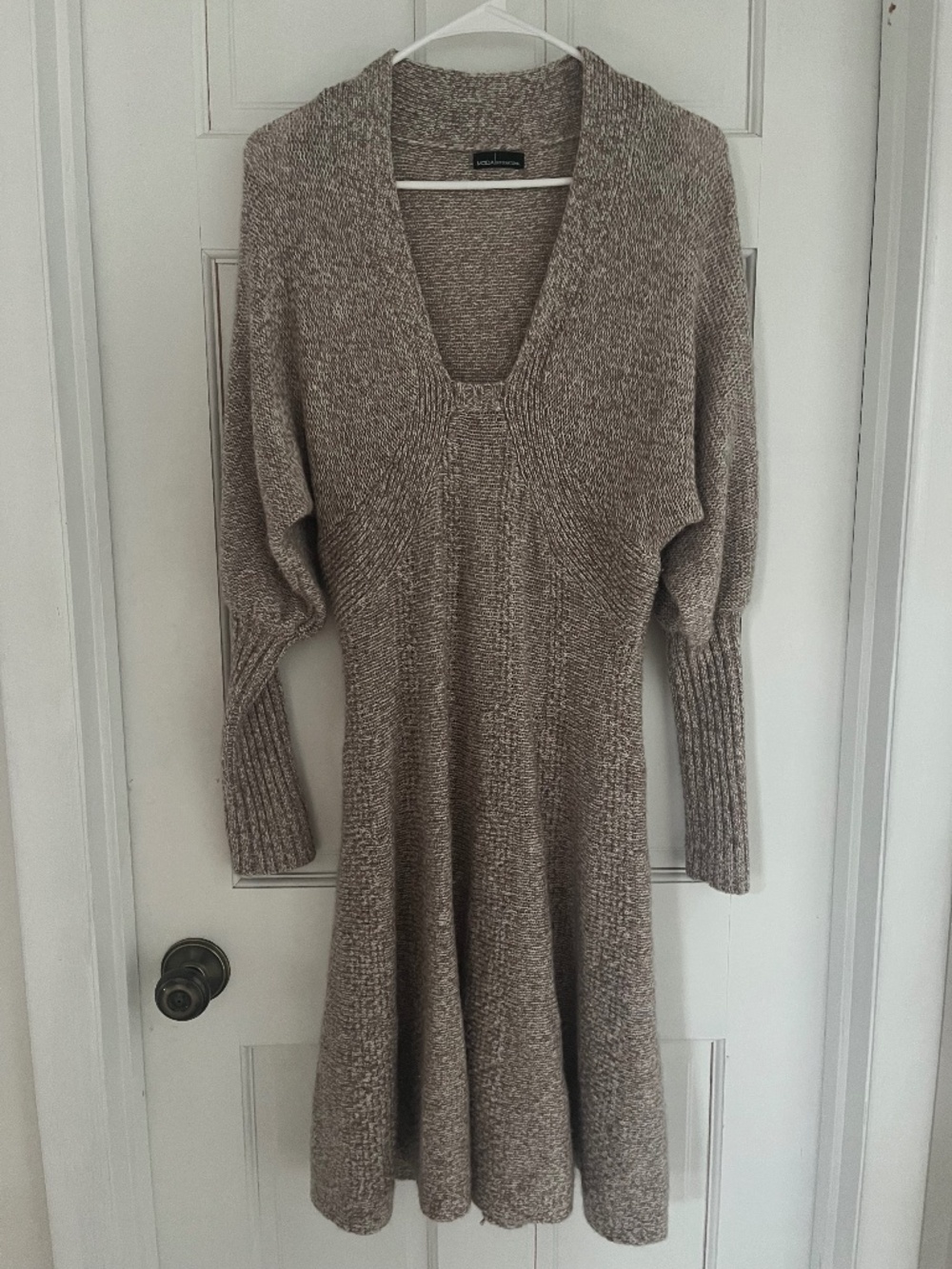 Brown fall sweater dress